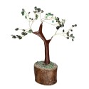 Mini árvore de esmeraldas com base de madeira