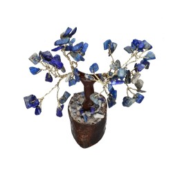 Árbol de Lapislázuli Mini con Base de Madera