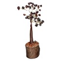 Mini arbre à grenats avec base en bois