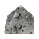 Quartz Pyramid with Green Tumaline