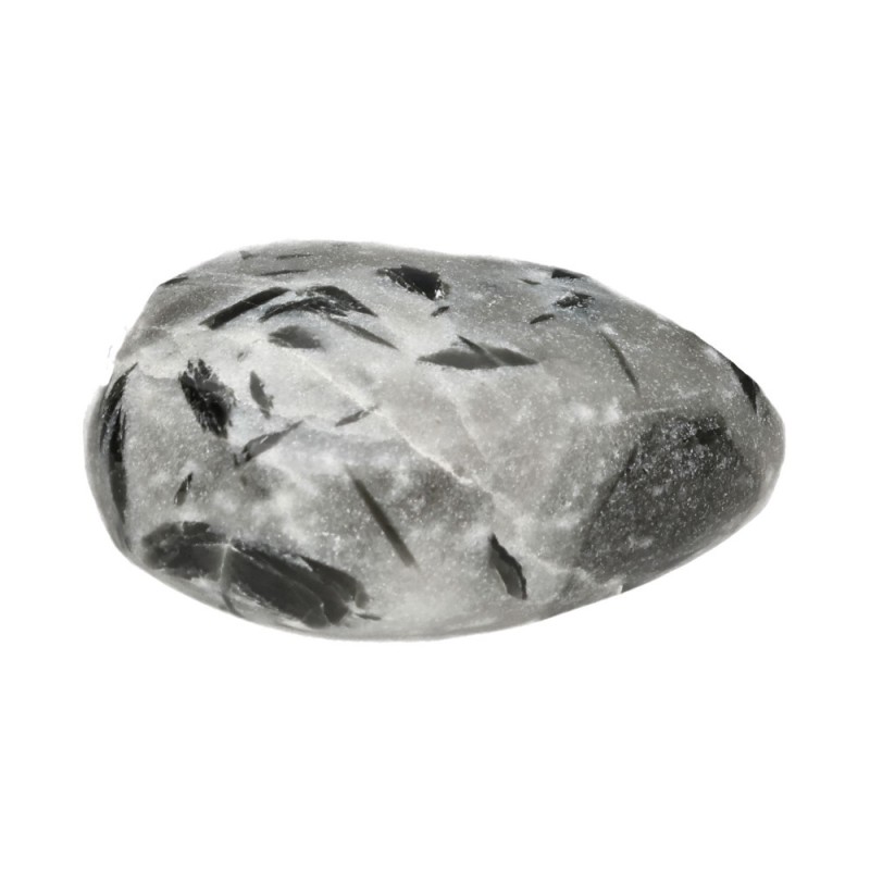 Cuore di Quarzo con Tormalina Verde