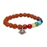 Rudraksha Bracelet with Chakras and Hand of Fatima
