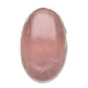 Bague en quartz rose en argent 925 (85Q)