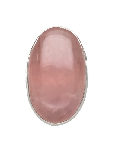 Anello in quarzo rosa in argento...