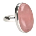 Anillo de Cuarzo Rosa en Plata de Ley 925 (85Q)