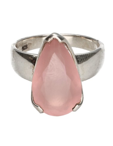 Anillo de Cuarzo Rosa Facetado en...