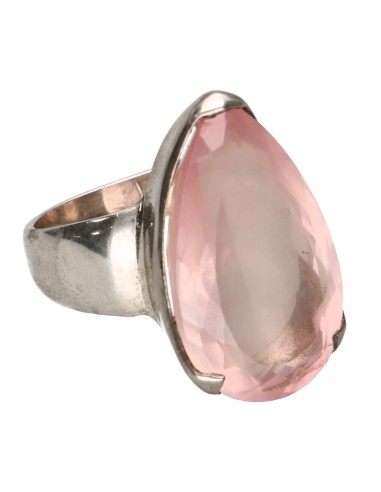 Anillo de Cuarzo Rosa Facetado en...