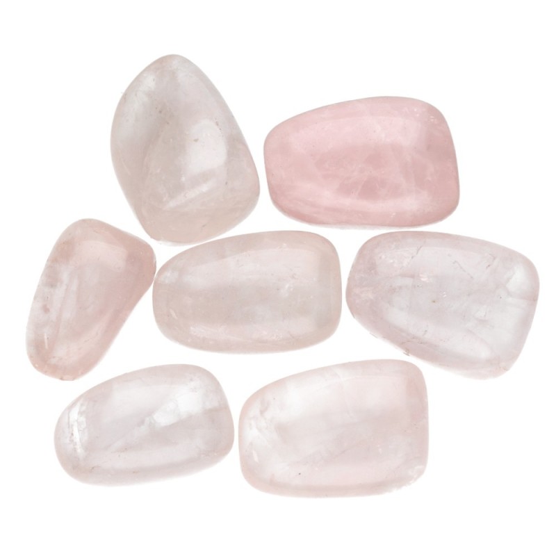 Ciottoli levigati di quarzo rosa, qualità extra, 4x3 cm (confezione 250 g)