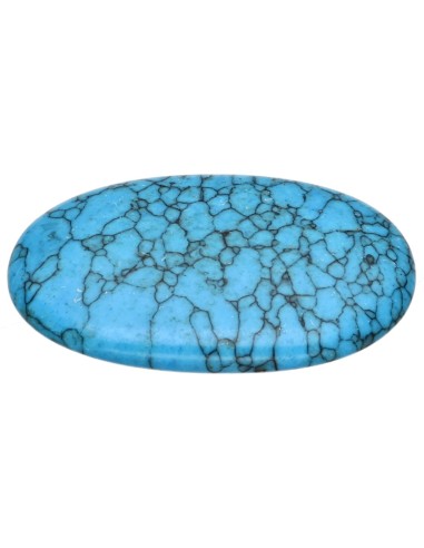 Howlite laminé plat bleu teinté