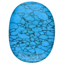 Rodado Piatto di Howlite Tinta Blu
