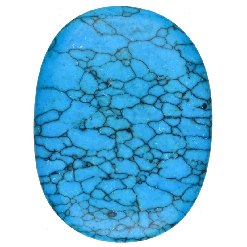 Rodado Piatto di Howlite Tinta Blu