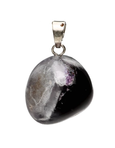 Pendentif Améthyste plaqué Rhodium