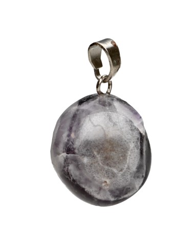Amethyst Rhodium Plated Pendant