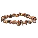 Pulseira com lascas de jaspe leopardo