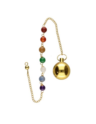 Bronze Sphere Pendulum with Chakras