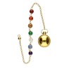 Bronze Sphere Pendulum with Chakras