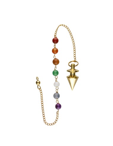 Pendolo Argo in bronzo con chakra...