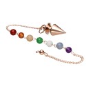 Pêndulo de cobre Argo com chakras