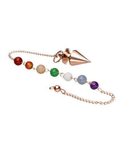 Pendolo Argo di Rame con Chakras (COB22)