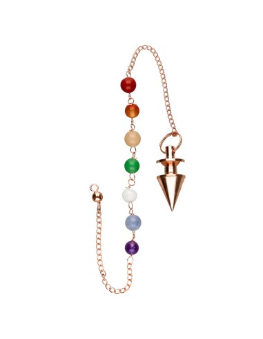 Pendolo Argo di Rame con Chakras (COB22)