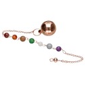 Péndulo Esfera de Cobre con Chakras (COB26)