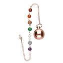 Pendule sphère en cuivre avec chakras