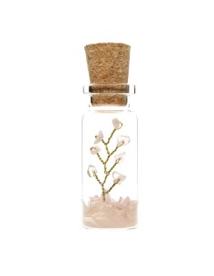 Bottle with Rose Quartz Tree