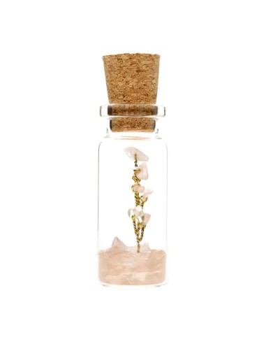Botiglietta con Albero di Quarzo Rosa