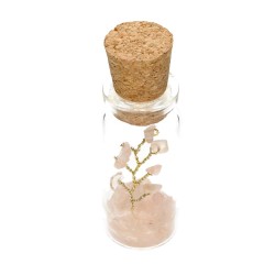 Bouteille en quartz rose