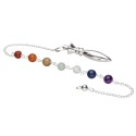 Pendule Karnak en argent plaqué avec Chakras (PLA19)