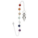 Péndolo Argo in Bagno d'Argento con Chakra (PLA20)