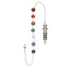 Péndulo Isis Mini en Baño de Plata con Chakras (PLA25)