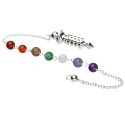 Isis Mini Silver Plated Pendulum with Chakras (PLA25)