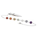Pendulum Point in Silver Bath with Chakras