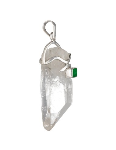 Lemurian Quartz with Emerald Pendant...