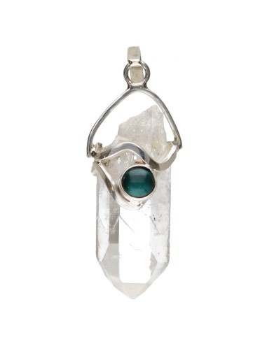 Pendentif Quartz Lémurien avec...
