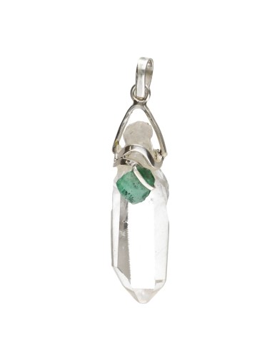 Pendentif en argent 925 avec quartz...