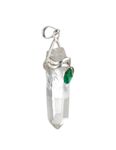 Pendentif en argent 925 avec quartz...