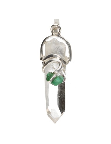 Lemurian Quartz with Emerald Pendant...