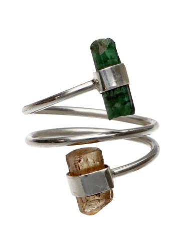 Bague en argent 925 avec topaze...