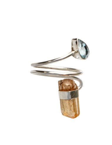 Anello di Topazio Imperiale e Topazio...