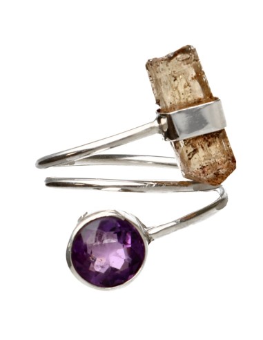 Imperial Topaz and Amethyst ring in...
