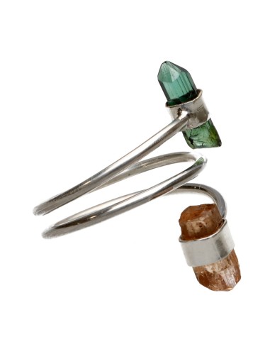 Bague en argent 925 avec topaze...