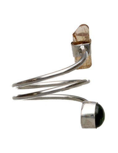 Bague en argent 925 avec tourmaline...