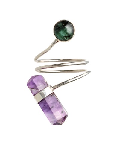 Bague en argent 925 avec tourmaline...