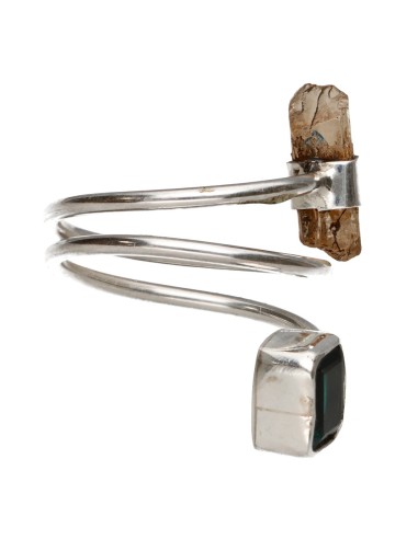 Anello di Tormalina Blu e Topazio...