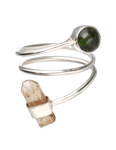 Anello di Tormalina Verde e...