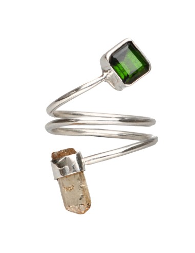 Bague en argent 925 avec tourmaline...