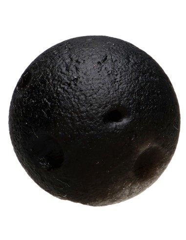 Luna di Obsidiana Argentata Mini Forata