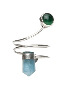 Bague aigue-marine et...